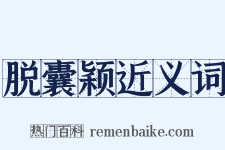 脱囊颖近义词是什么意思的图片